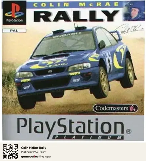 Colin McRae Rally PlayStation, PAL box front