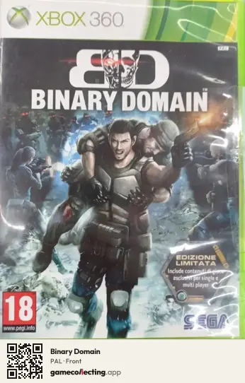 Binary Domain Xbox 360, PAL box front