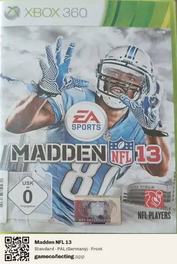 Madden NFL 13 Xbox 360, Germany box front