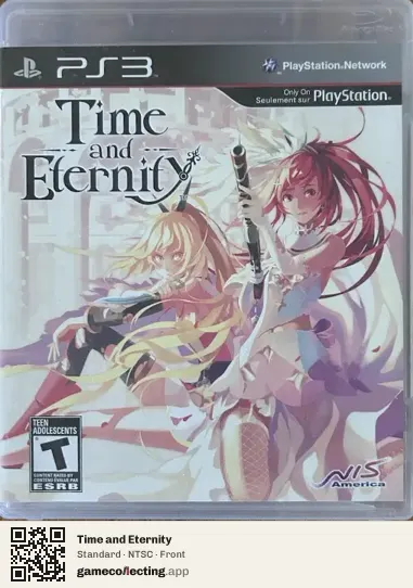 Time and Eternity PlayStation 3, NTSC box front