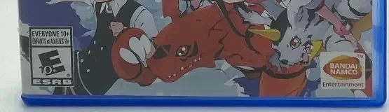 Digimon World: Next Order, the ESRB box on its front