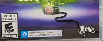 Ghostbusters: Spirits Unleashed, the ESRB box on its front