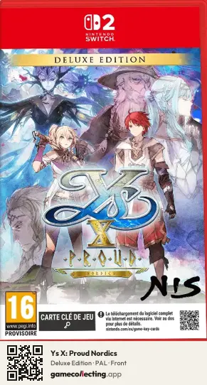 Ys X: Proud Nordics Nintendo Switch 2, PAL box front