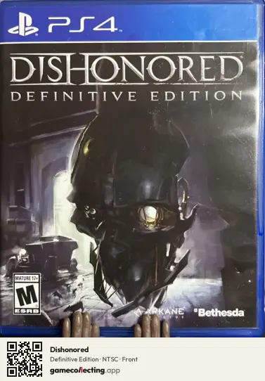 Dishonored PlayStation 4, NTSC box front