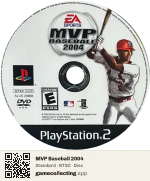 MVP Baseball 2004 PlayStation 2, NTSC disc