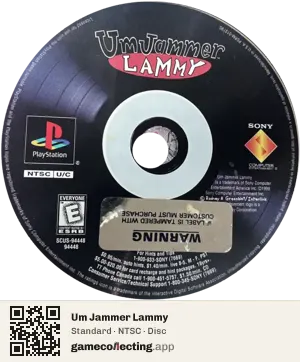 Um Jammer Lammy PlayStation, NTSC disc