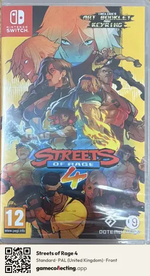 Streets of Rage 4 Nintendo Switch, United Kingdom box front