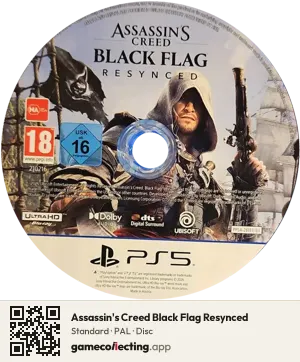 Assassin's Creed Black Flag Resynced PlayStation 5, PAL disc