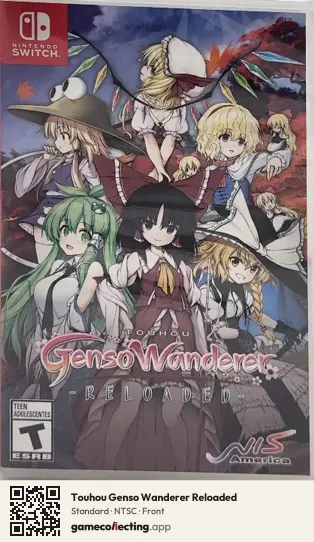 Touhou Genso Wanderer Reloaded Nintendo Switch, NTSC box front