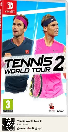 Tennis World Tour 2 Nintendo Switch, PAL box front