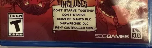 Don't Starve, the ESRB box on its front
