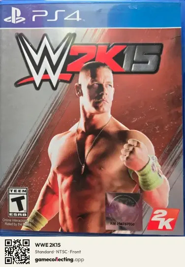 WWE 2K15 PlayStation 4, NTSC box front