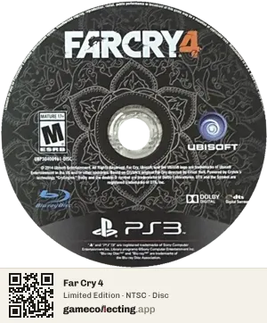 Far Cry 4 PlayStation 3, NTSC disc