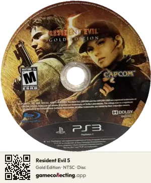 Resident Evil 5 PlayStation 3, NTSC disc