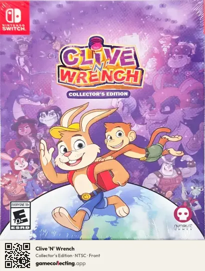 Clive 'N' Wrench Nintendo Switch, NTSC box front