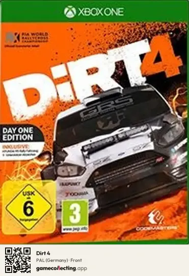 Dirt 4 Xbox One, Germany box front