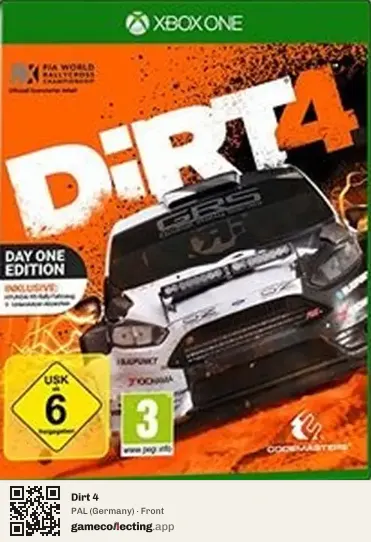 Dirt 4 Xbox One, Germany box front