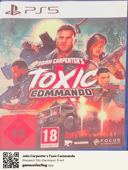 John Carpenter's Toxic Commando PlayStation 5, Germany box front