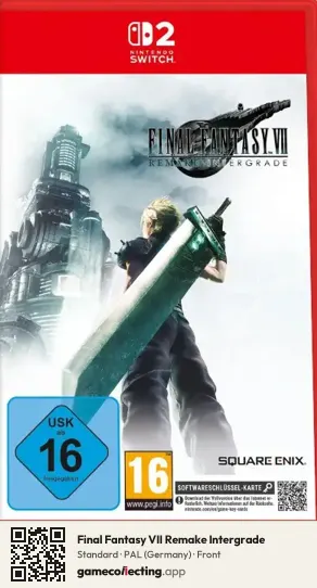 Final Fantasy VII Remake Intergrade Nintendo Switch 2, Germany box front