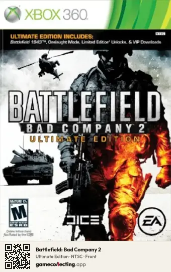 Battlefield: Bad Company 2 Xbox 360, NTSC box front
