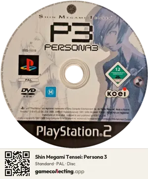 Shin Megami Tensei: Persona 3 PlayStation 2, PAL disc