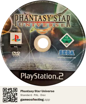 Phantasy Star Universe PlayStation 2, PAL disc