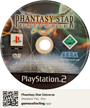 Phantasy Star Universe PlayStation 2, PAL disc