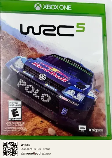 WRC 5 Xbox One, NTSC box front