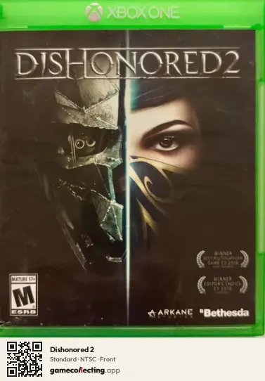 Dishonored 2 Xbox One, NTSC box front