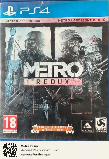 Metro Redux PlayStation 4, Germany box front