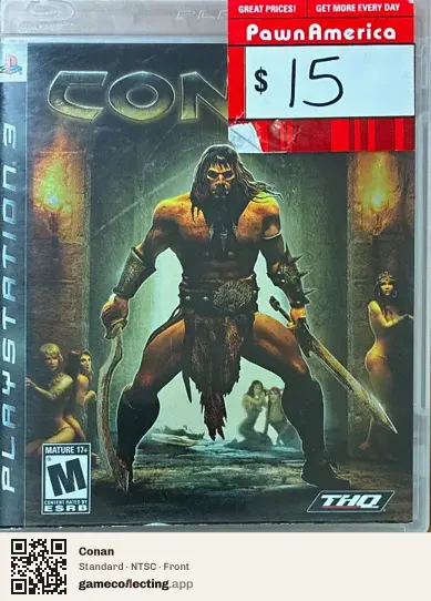 Conan PlayStation 3, NTSC box front