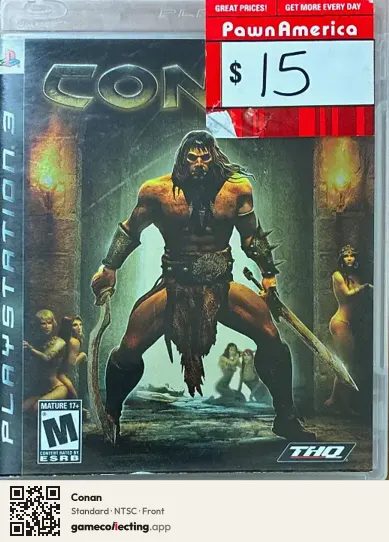 Conan PlayStation 3, NTSC box front