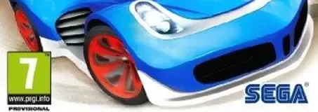 Sonic & All-Stars Racing Transformed, the PEGI square on its front