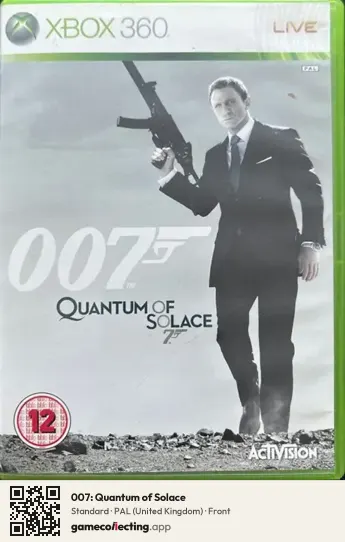 007: Quantum of Solace Xbox 360, United Kingdom box front
