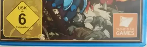 Shovel Knight, the USK square on its front