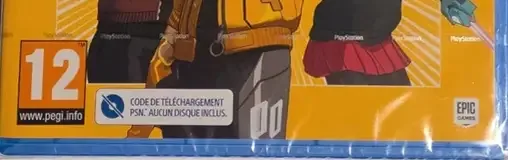 Fortnite, the PEGI square on its front