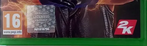 WWE 2K19, the PEGI square on its front