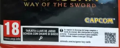 Onimusha: Way of the Sword, the PEGI square on its front