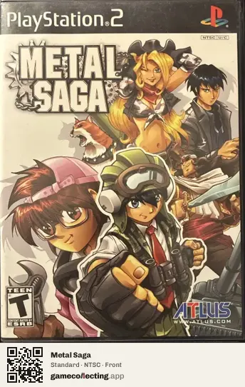 Metal Saga PlayStation 2, NTSC box front