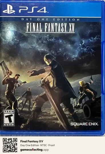 Final Fantasy XV PlayStation 4, NTSC box front