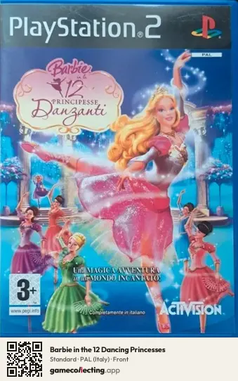 Barbie in the 12 Dancing Princesses PlayStation 2, Italy box front