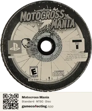 Motocross Mania PlayStation, NTSC disc