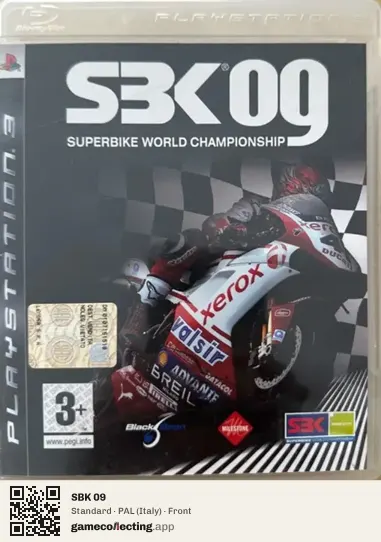 SBK 09 PlayStation 3, Italy box front
