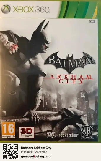 Batman: Arkham City Xbox 360, PAL box front