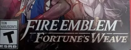 Fire Emblem: Fortune's Weave, the ESRB box on its front