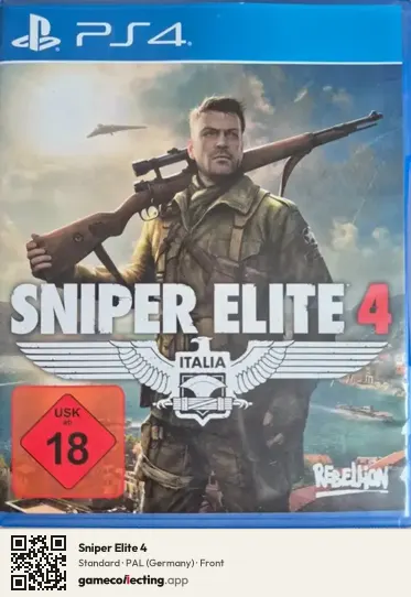 Sniper Elite 4 PlayStation 4, Germany box front