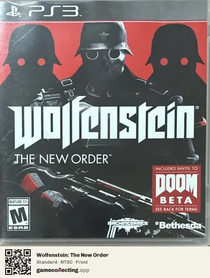 Wolfenstein: The New Order PlayStation 3, NTSC box front