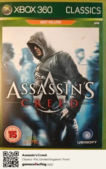 Assassin's Creed Xbox 360, United Kingdom box front