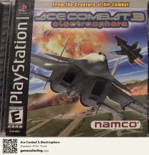 Ace Combat 3: Electrosphere PlayStation, NTSC box front