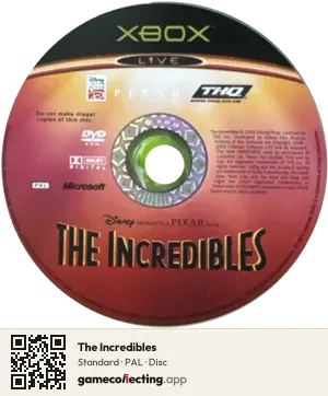 The Incredibles Xbox, PAL disc